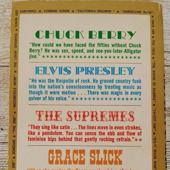Richard Goldstein’s The Poetry Of Rock Lyrics Bantam 1976 PB 12th Printing - Picture 10 of 14